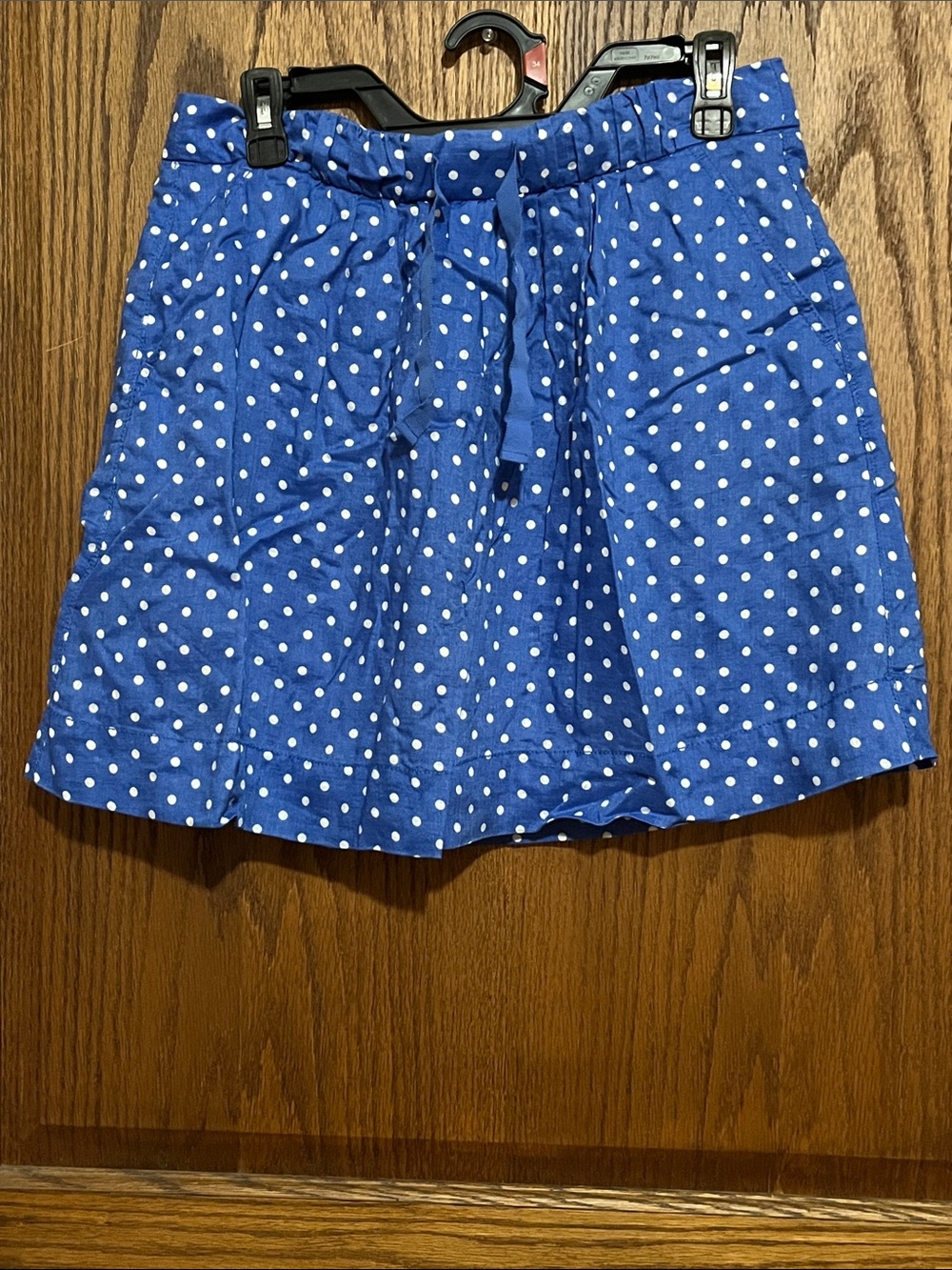 J. Crew Royal Blue Polka Dot Tie-Waist Mini Skirt